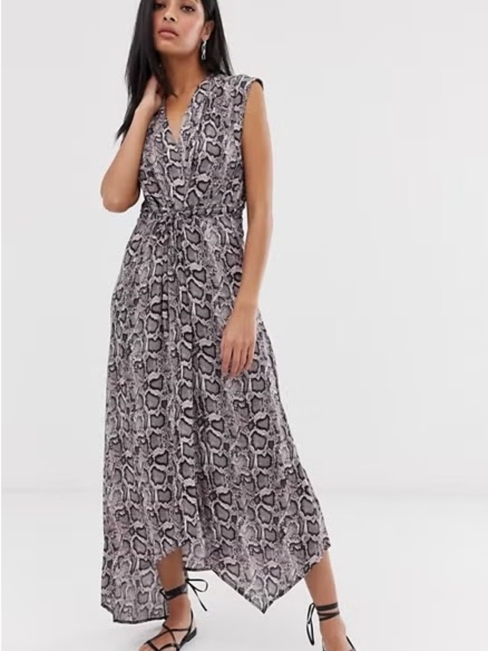 AllSaints Snake-Print Dress
